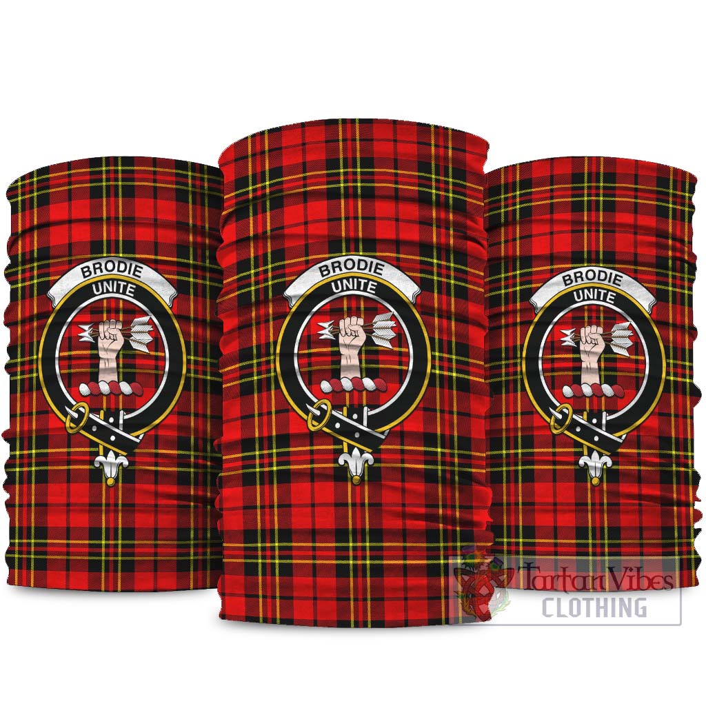 Brodie Modern Tartan Neck Gaiters, Tartan Bandanas, Tartan Head Band with Family Crest