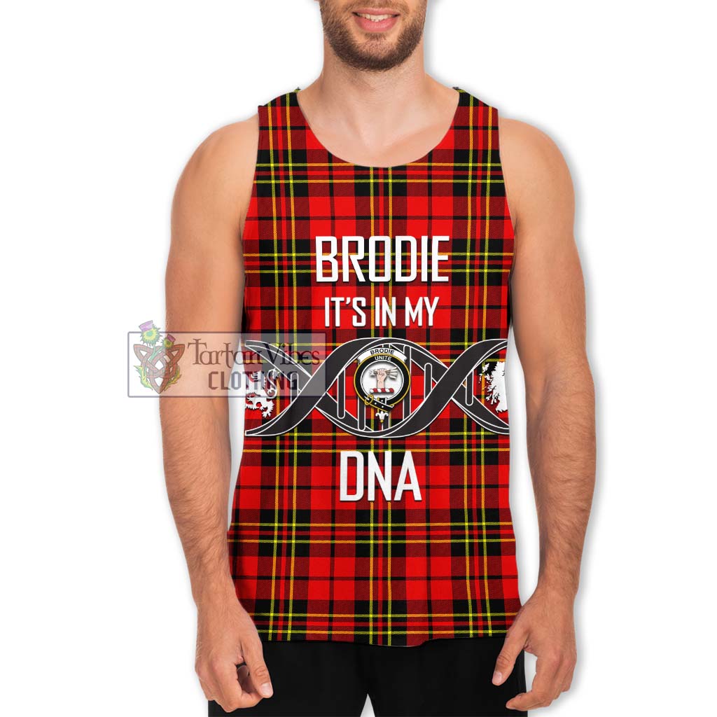 Tartan Vibes Clothing Brodie Modern Tartan Men's Tank Top with Family Crest DNA In Me Style