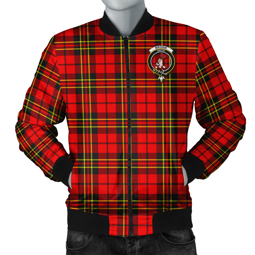 Brodie Modern Tartan Bomber Jacket with Family Crest Unisex - Tartanvibesclothing