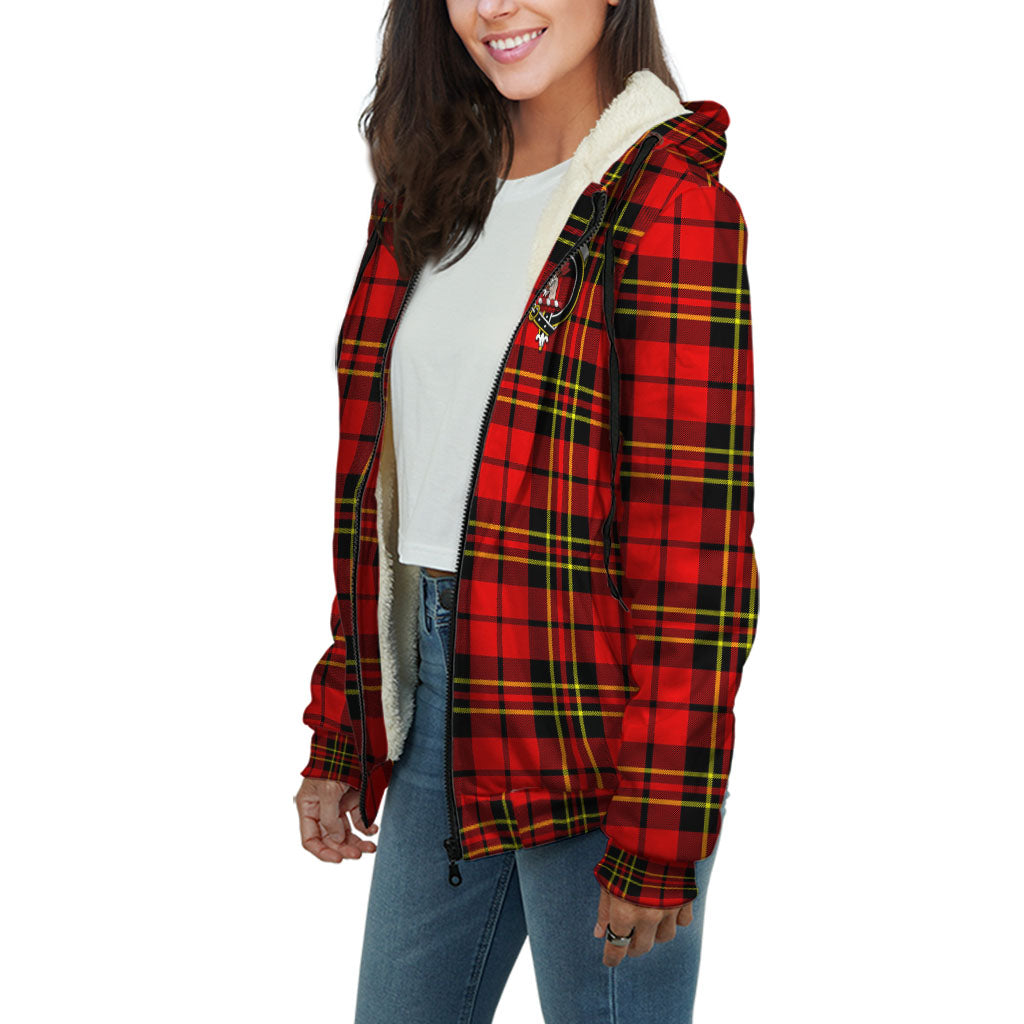 Brodie Modern Tartan Sherpa Hoodie with Family Crest Unisex - Tartanvibesclothing