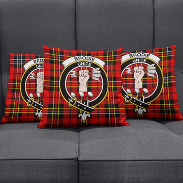 Brodie Modern Tartan Pillow Cover with Family Crest