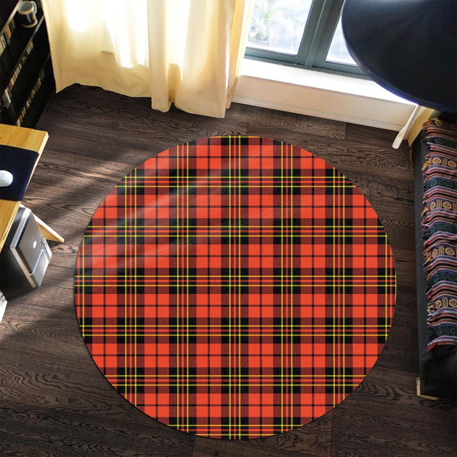 Brodie Modern Tartan Round Rug - Tartanvibesclothing