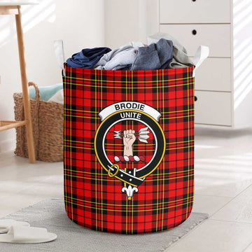 Brodie Modern Tartan Laundry Basket with Family Crest