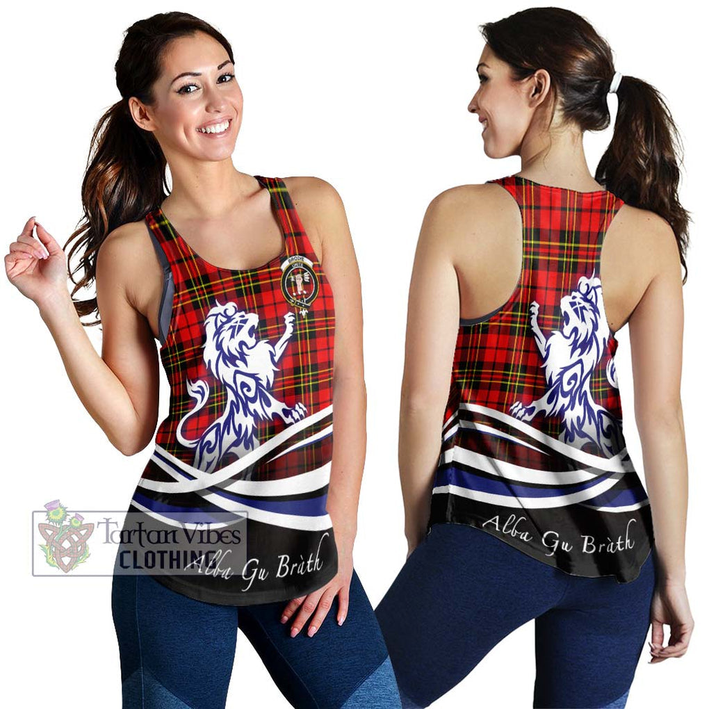 Brodie Modern Tartan Women's Racerback Tanks with Alba Gu Brath Regal Lion Emblem 4XL - Tartanvibesclothing Shop