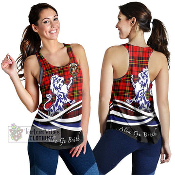 Brodie Modern Tartan Women's Racerback Tanks with Alba Gu Brath Regal Lion Emblem