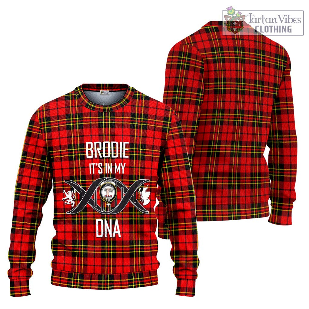 Brodie Modern Tartan Knitted Sweater with Family Crest DNA In Me Style Unisex - Tartanvibesclothing Shop