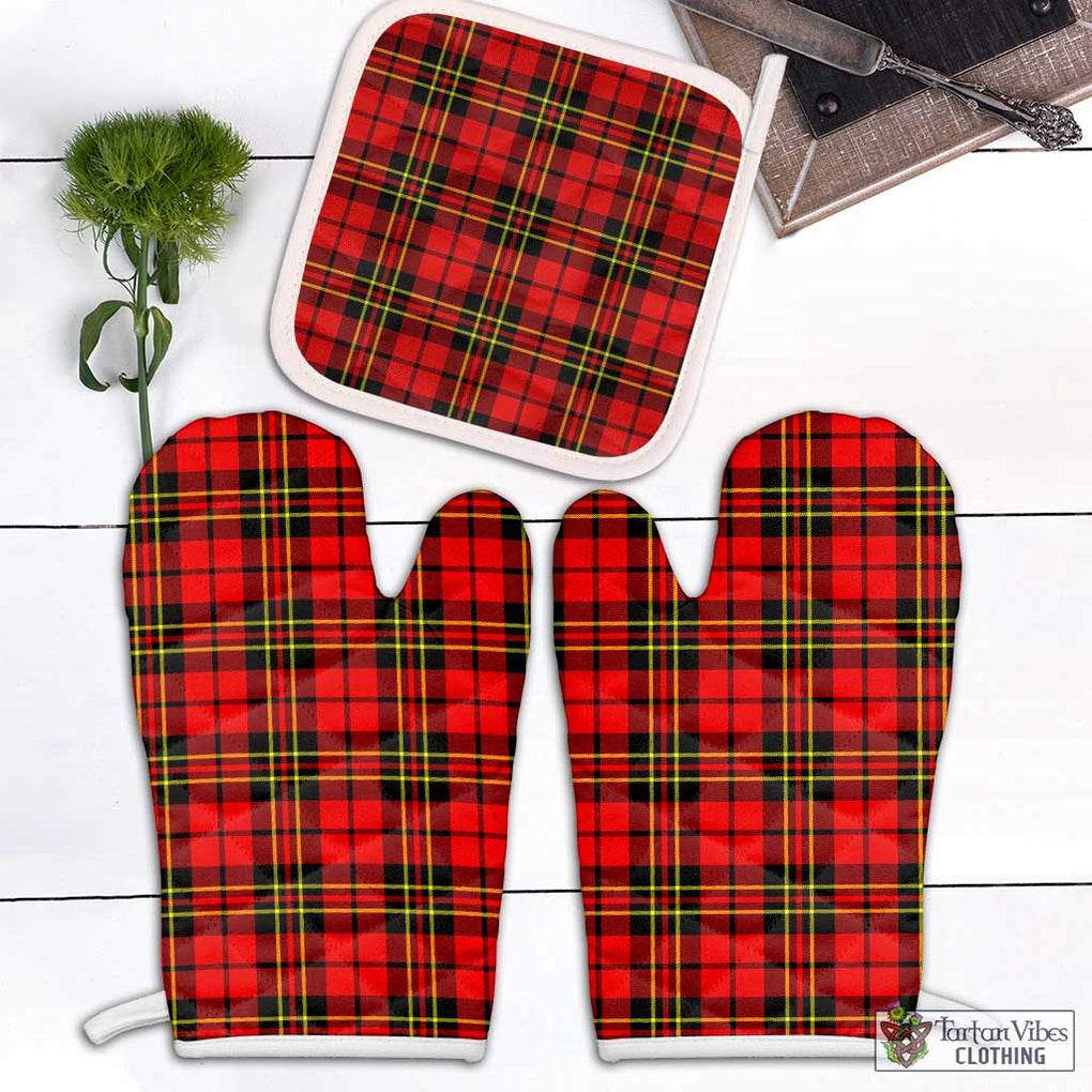 Brodie Modern Tartan Combo Oven Mitt & Pot-Holder Combo 1 Oven Mitt & 1 Pot-Holder White - Tartan Vibes Clothing