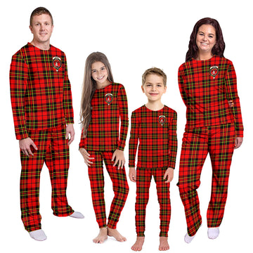 Brodie Modern Tartan Pajamas Family Set with Family Crest