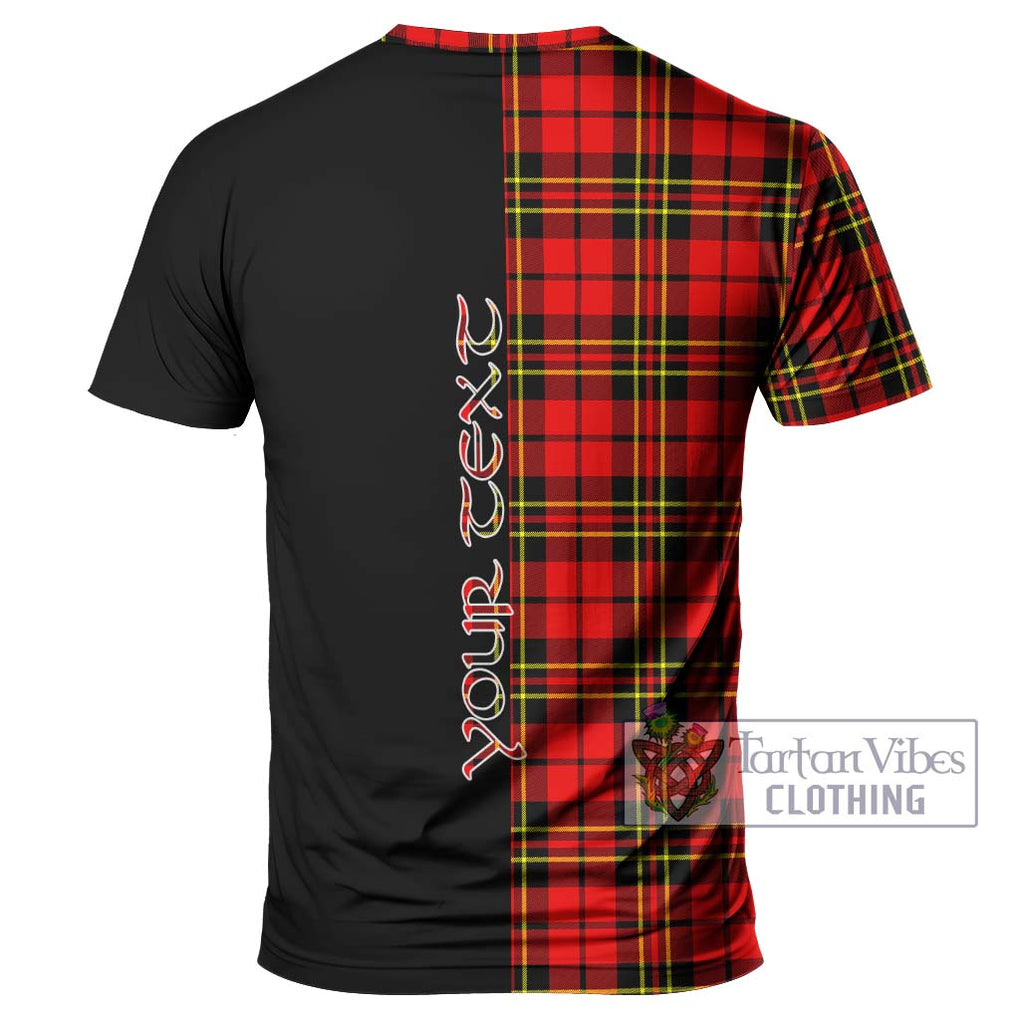 Brodie Modern Tartan T-Shirt with Family Crest and Half Of Me Style - Tartanvibesclothing Shop