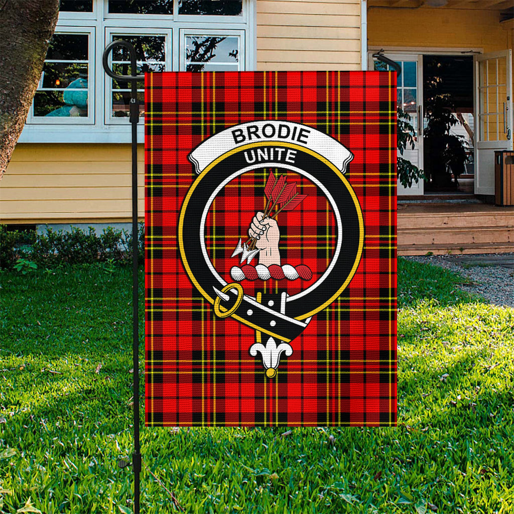 Brodie Modern Tartan Flag with Family Crest - Tartan Vibes Clothing