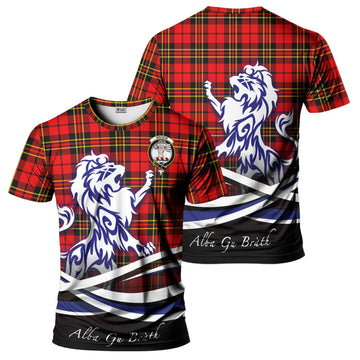 Brodie Modern Tartan T-Shirt with Alba Gu Brath Regal Lion Emblem