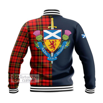 Brodie Modern Tartan Baseball Jacket Alba with Scottish Lion Royal Arm Half Style