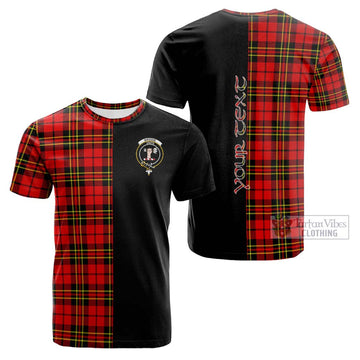 Brodie Modern Tartan Cotton T-shirt with Family Crest and Half Of Me Style