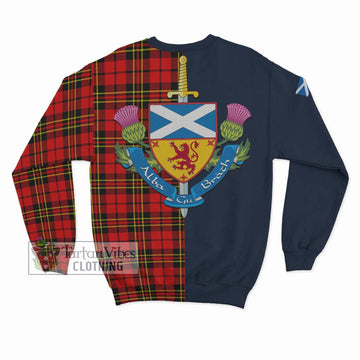 Brodie Modern Tartan Sweatshirt Alba with Scottish Lion Royal Arm Half Style