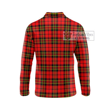 Brodie Modern Tartan Long Sleeve Polo Shirt with Family Crest DNA In Me Style