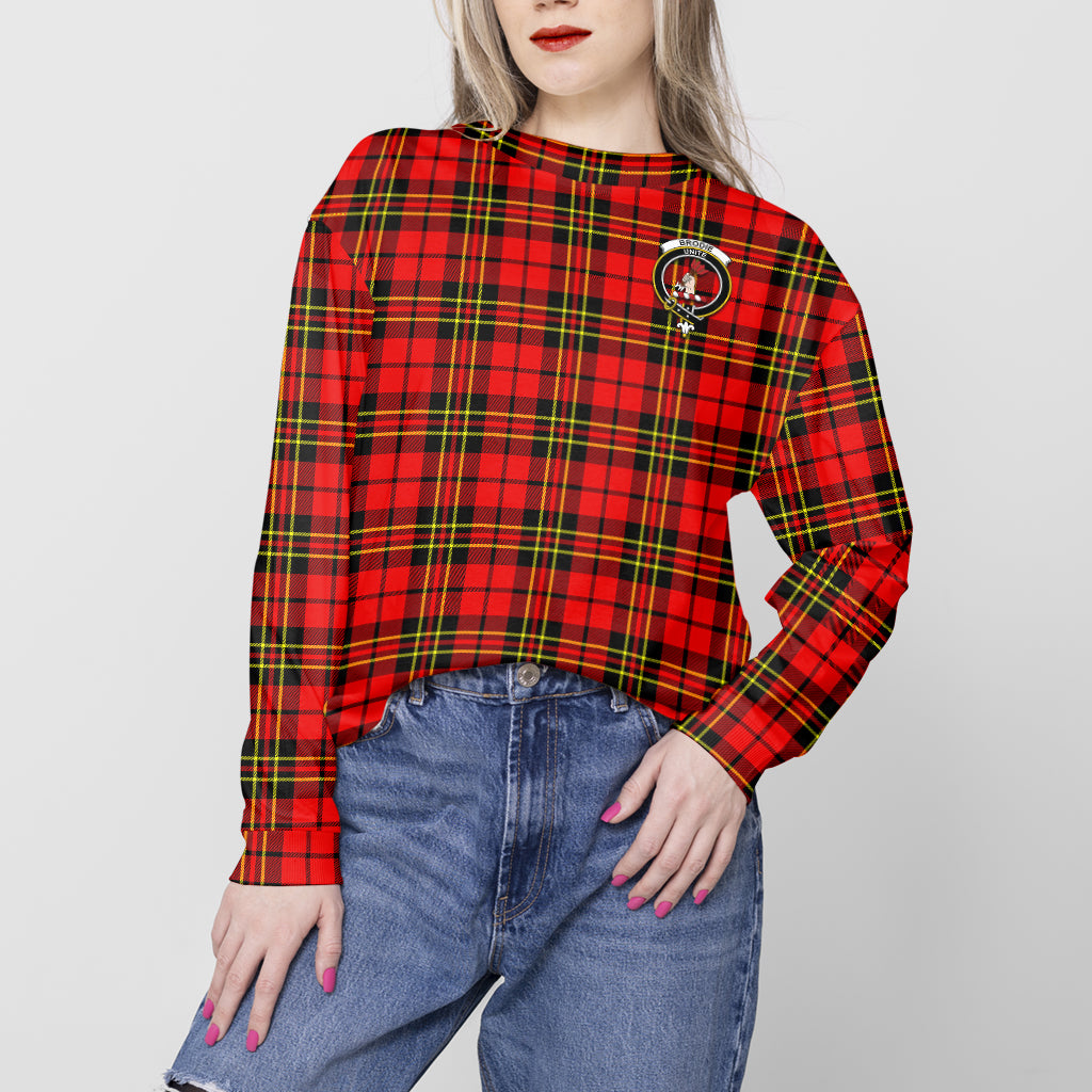 Brodie Modern Tartan Sweatshirt with Family Crest - Tartan Vibes Clothing