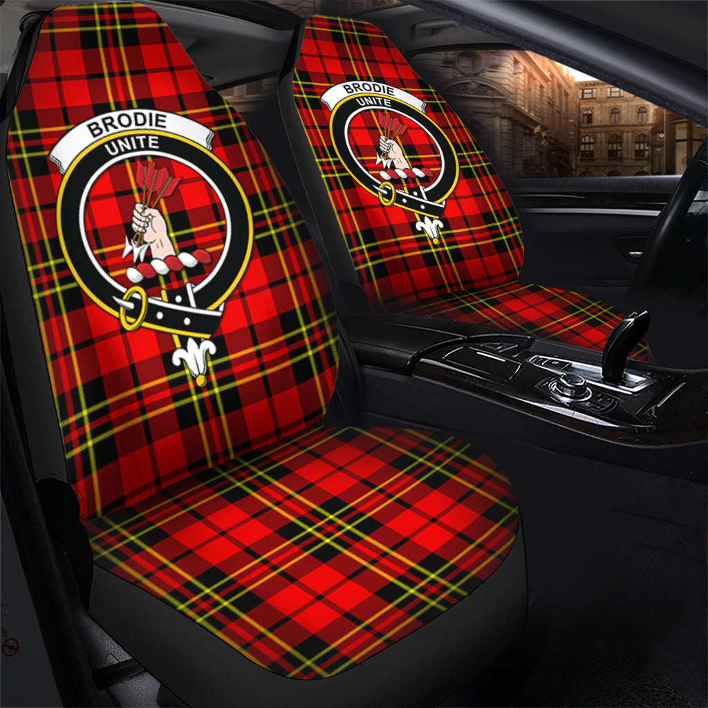 Brodie Modern Tartan Car Seat Cover with Family Crest - Tartanvibesclothing