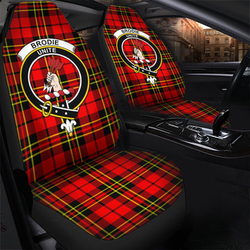 Brodie Modern Tartan Car Seat Cover with Family Crest