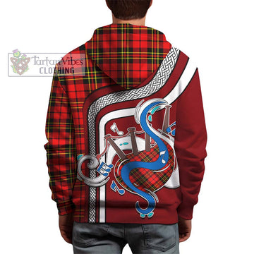 Brodie Modern Tartan Hoodie with Epic Bagpipe Style