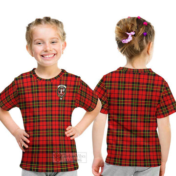 Brodie Modern Tartan Kid T-Shirt with Family Crest