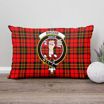 Brodie Modern Tartan Pillow Cover with Family Crest