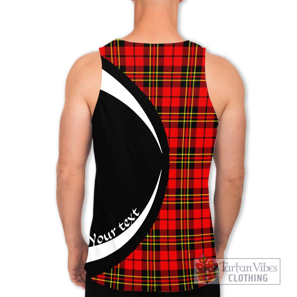 Tartan Vibes Clothing Brodie Modern Tartan Men's Tank Top with Family Crest Circle Style