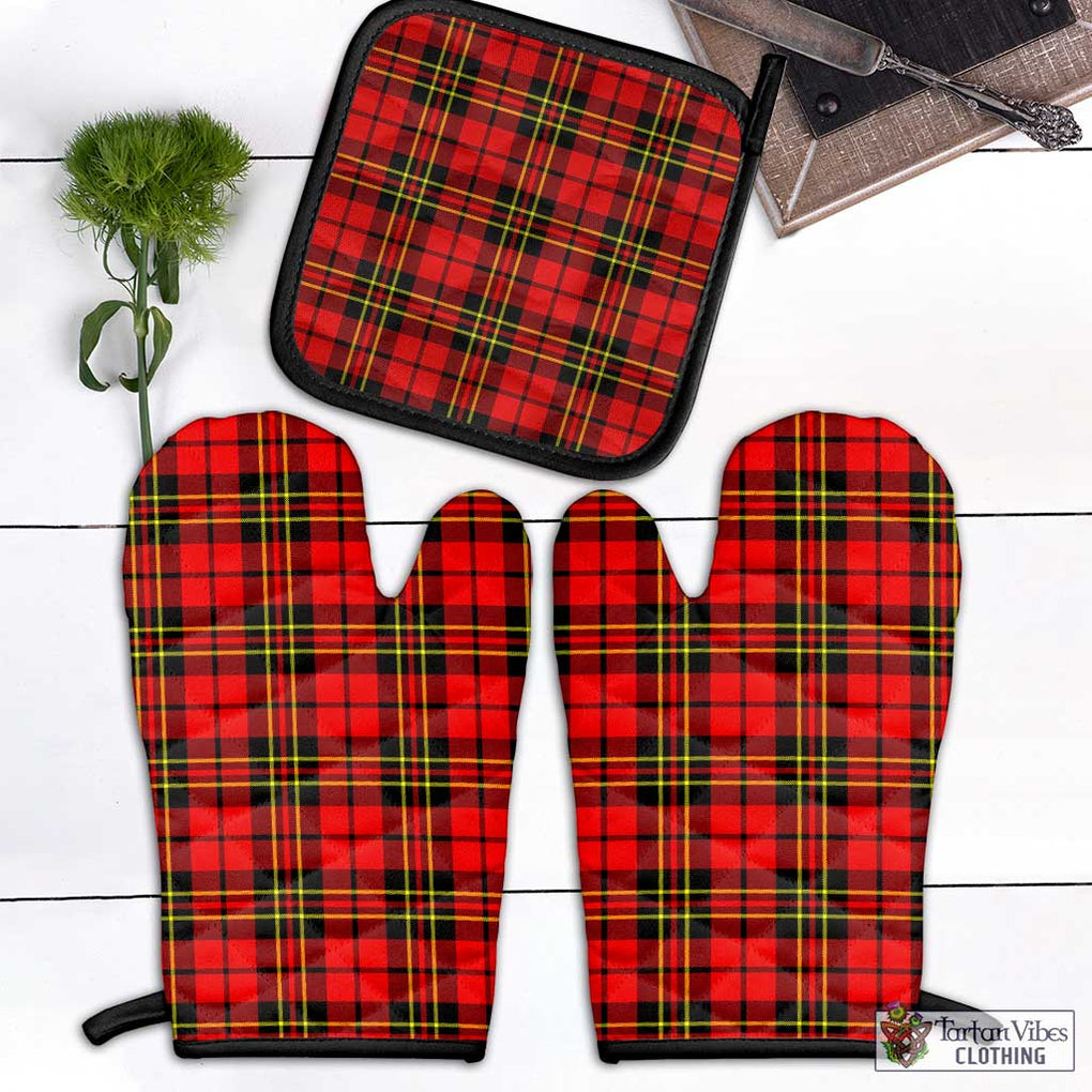 Brodie Modern Tartan Combo Oven Mitt & Pot-Holder Combo 1 Oven Mitt & 1 Pot-Holder Black - Tartan Vibes Clothing