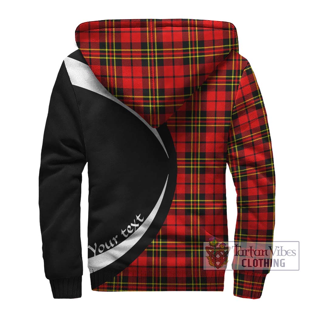 Tartan Vibes Clothing Brodie Modern Tartan Sherpa Hoodie with Family Crest Circle Style