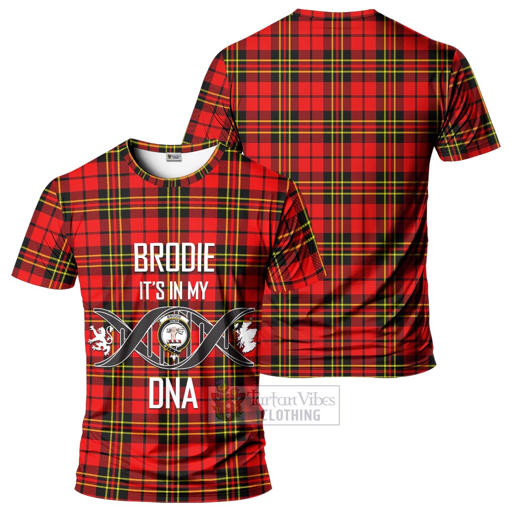 Tartan Vibes Clothing Brodie Modern Tartan T-Shirt with Family Crest DNA In Me Style