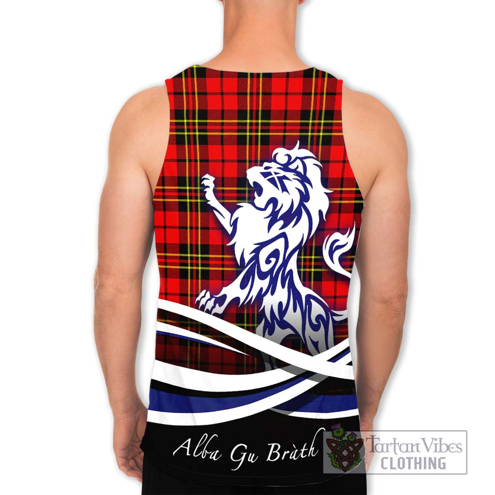 Brodie Modern Tartan Men's Tank Top with Alba Gu Brath Regal Lion Emblem - Tartanvibesclothing Shop