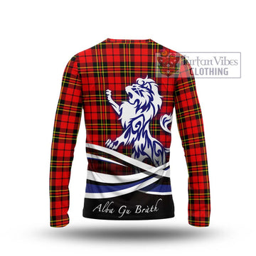 Brodie Modern Tartan Long Sleeve T-Shirt with Alba Gu Brath Regal Lion Emblem