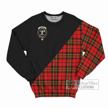 Brodie Modern Tartan Sweatshirt with Family Crest and Military Logo Style