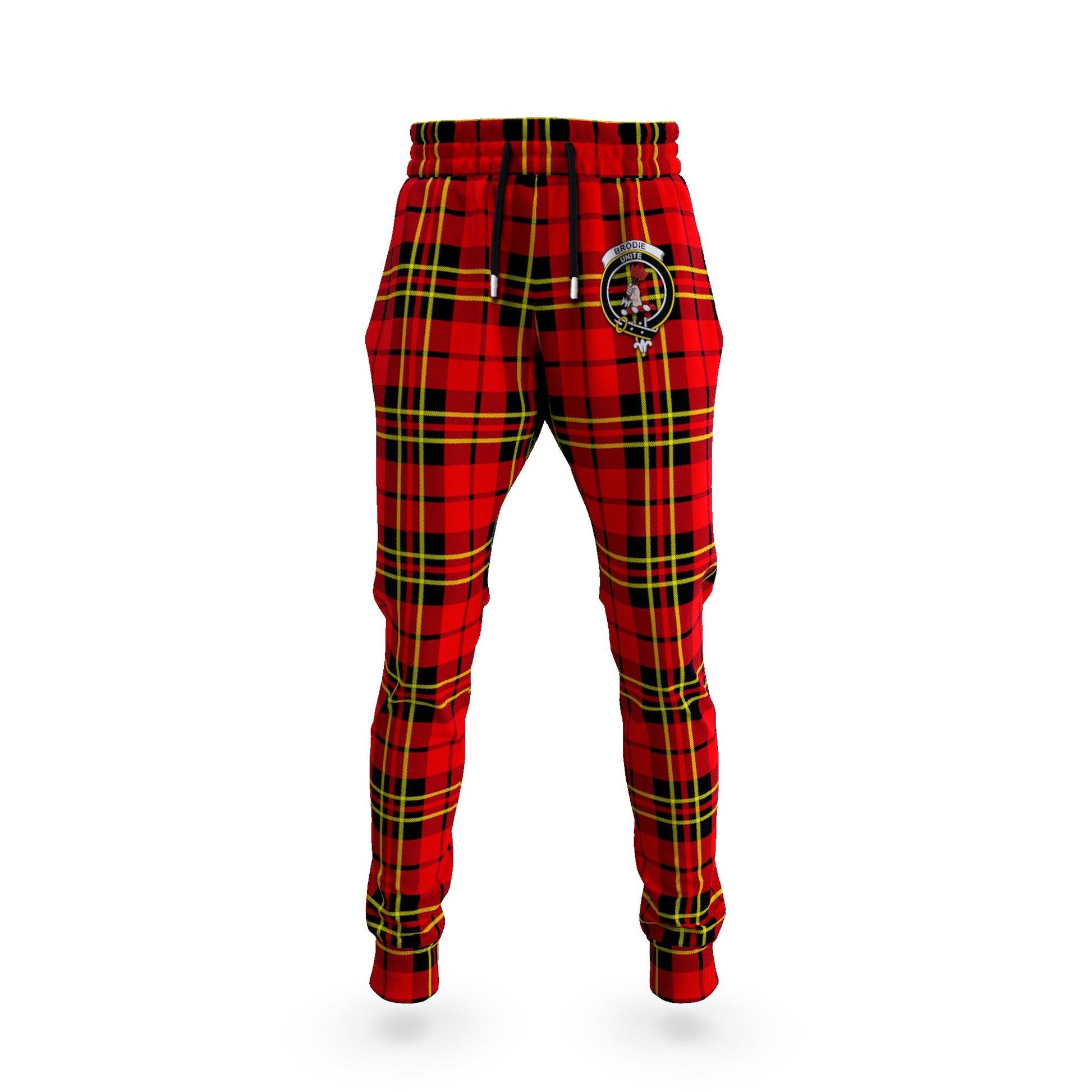 Brodie Modern Tartan Joggers Pants with Family Crest 5XL - Tartan Vibes Clothing