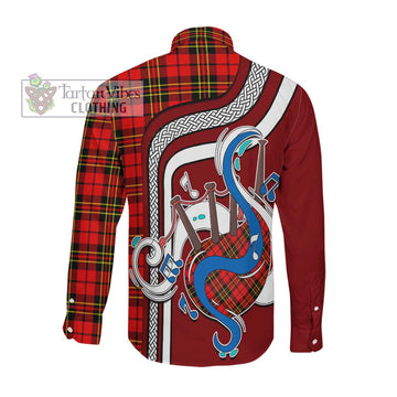 Brodie Modern Tartan Long Sleeve Button Shirt with Epic Bagpipe Style