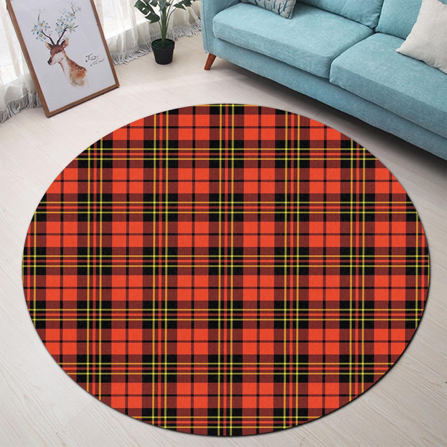 Brodie Modern Tartan Round Rug - Tartanvibesclothing