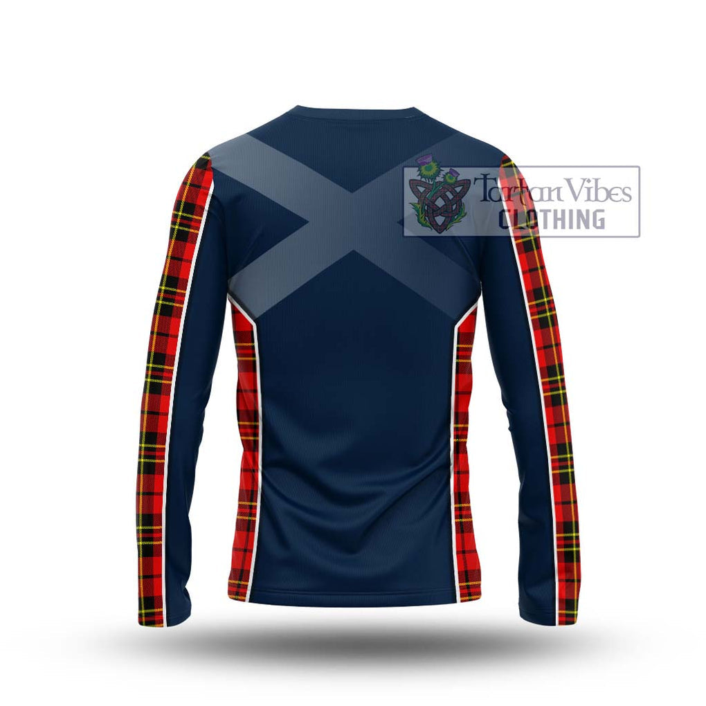 Brodie Modern Tartan Long Sleeve T-Shirt with Family Crest and Lion Rampant Vibes Sport Style - Tartan Vibes Clothing