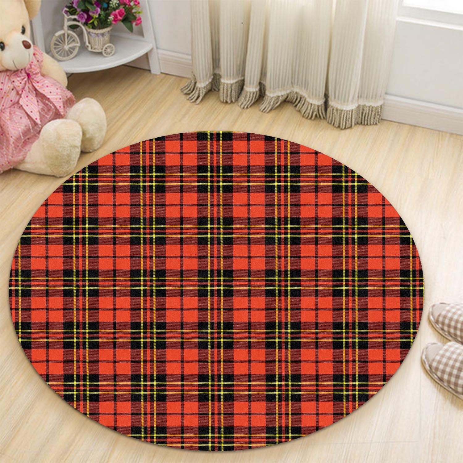 Brodie Modern Tartan Round Rug - Tartanvibesclothing