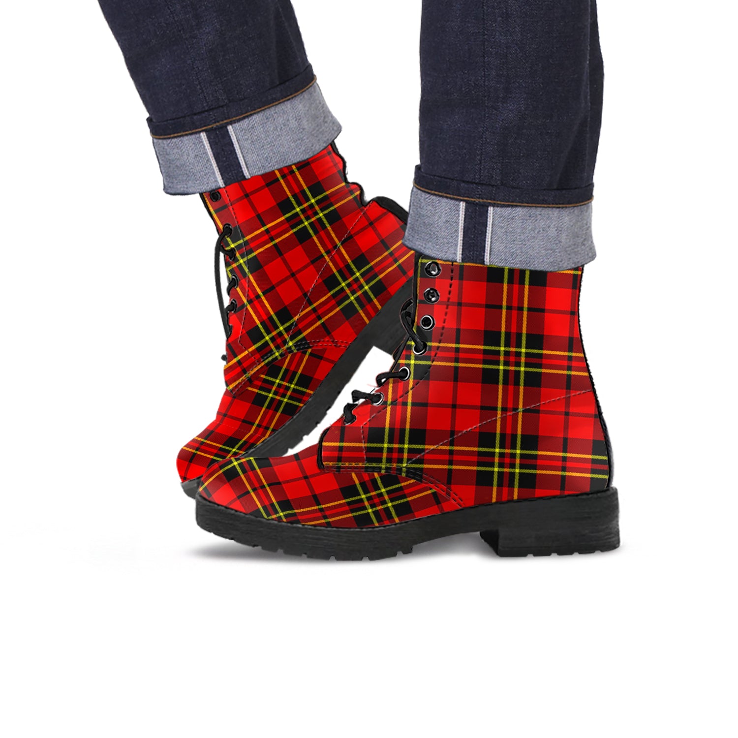 Brodie Modern Tartan Leather Boots - Tartanvibesclothing