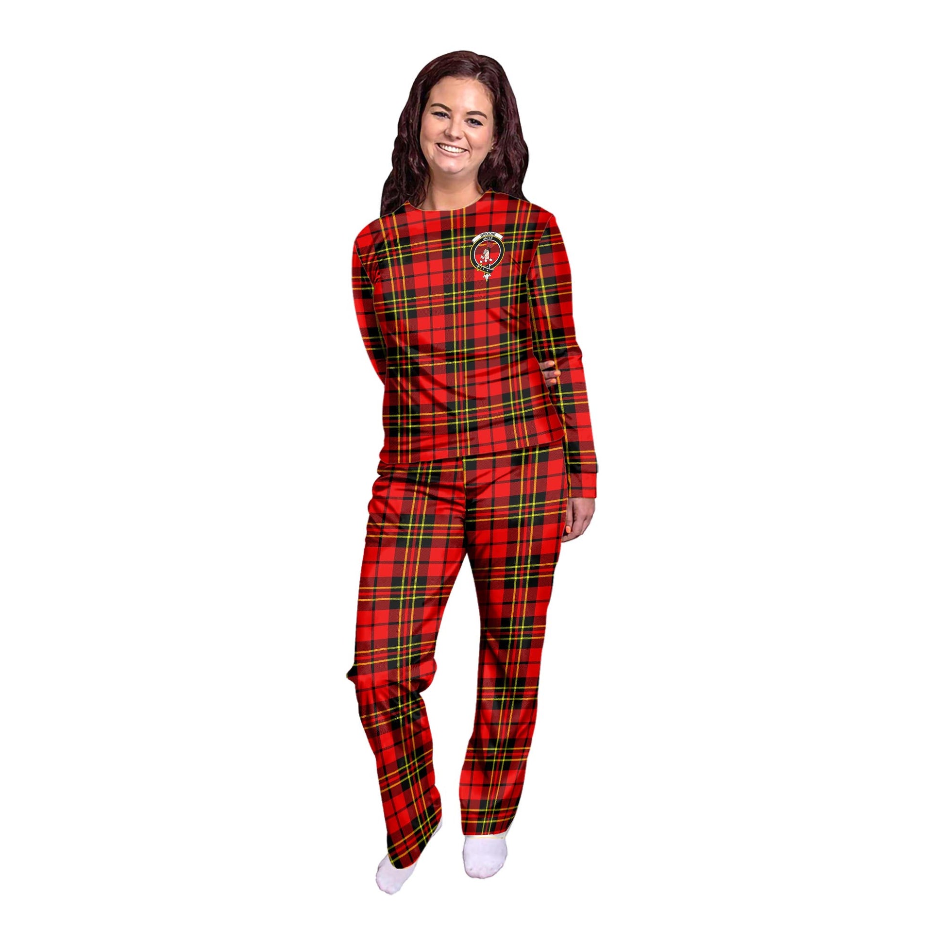 Brodie Modern Tartan Pajamas Family Set with Family Crest - Tartan Vibes Clothing