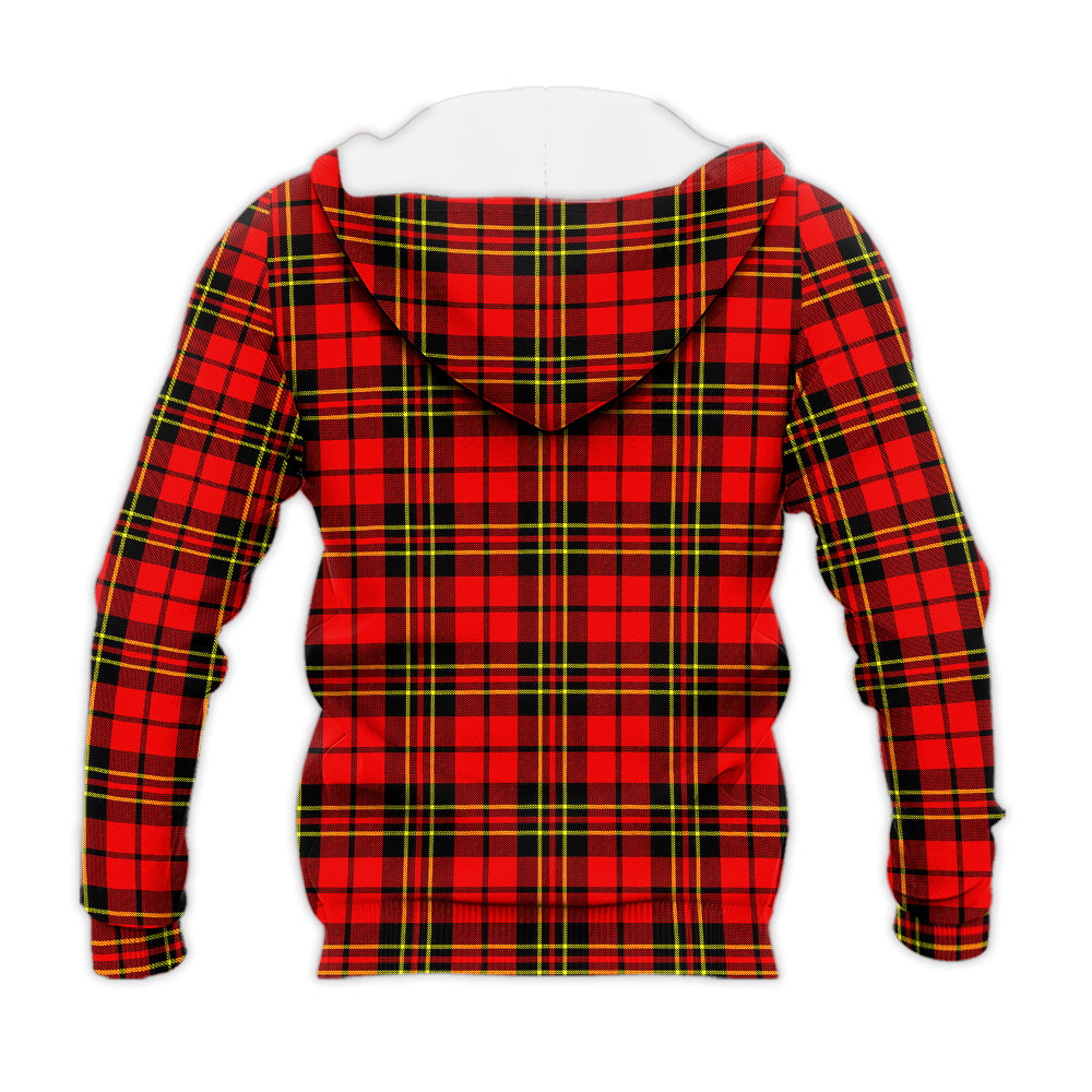 Brodie Modern Tartan Knitted Hoodie with Family Crest - Tartanvibesclothing