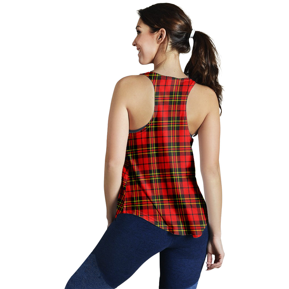 Brodie Modern Tartan Women Racerback Tanks with Family Crest - Tartanvibesclothing