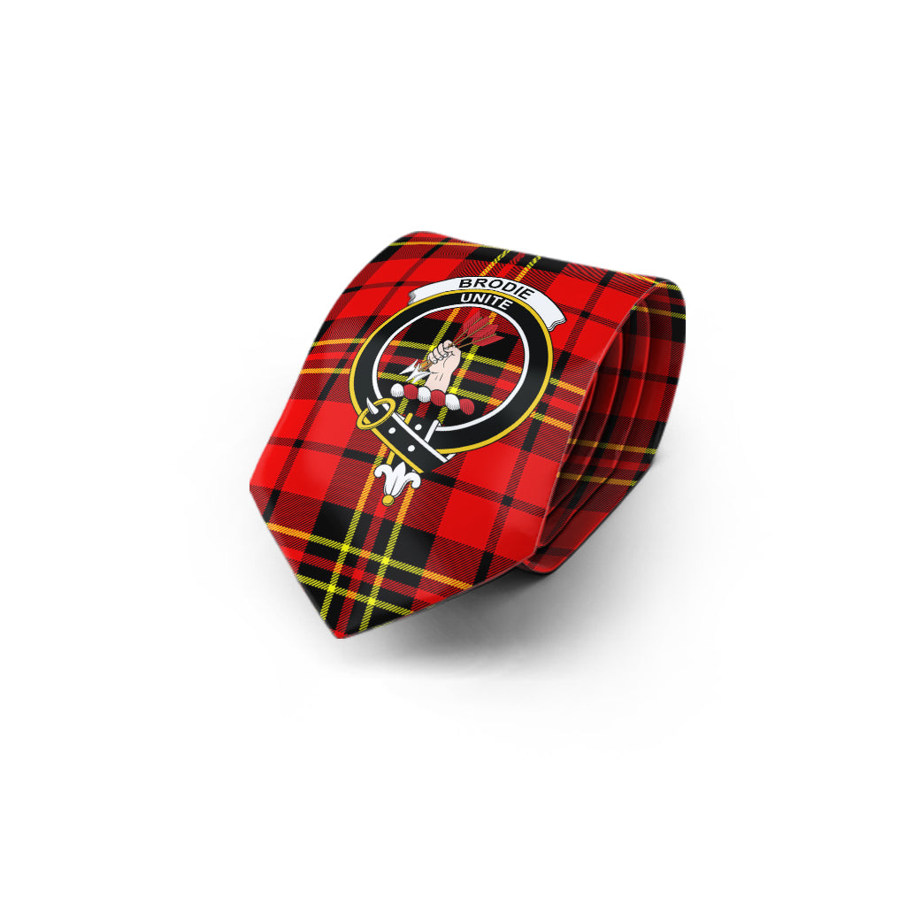 Brodie Modern Tartan Classic Necktie with Family Crest - Tartan Vibes Clothing