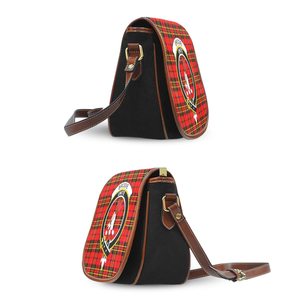 Brodie Modern Tartan Saddle Bag with Family Crest - Tartan Vibes Clothing