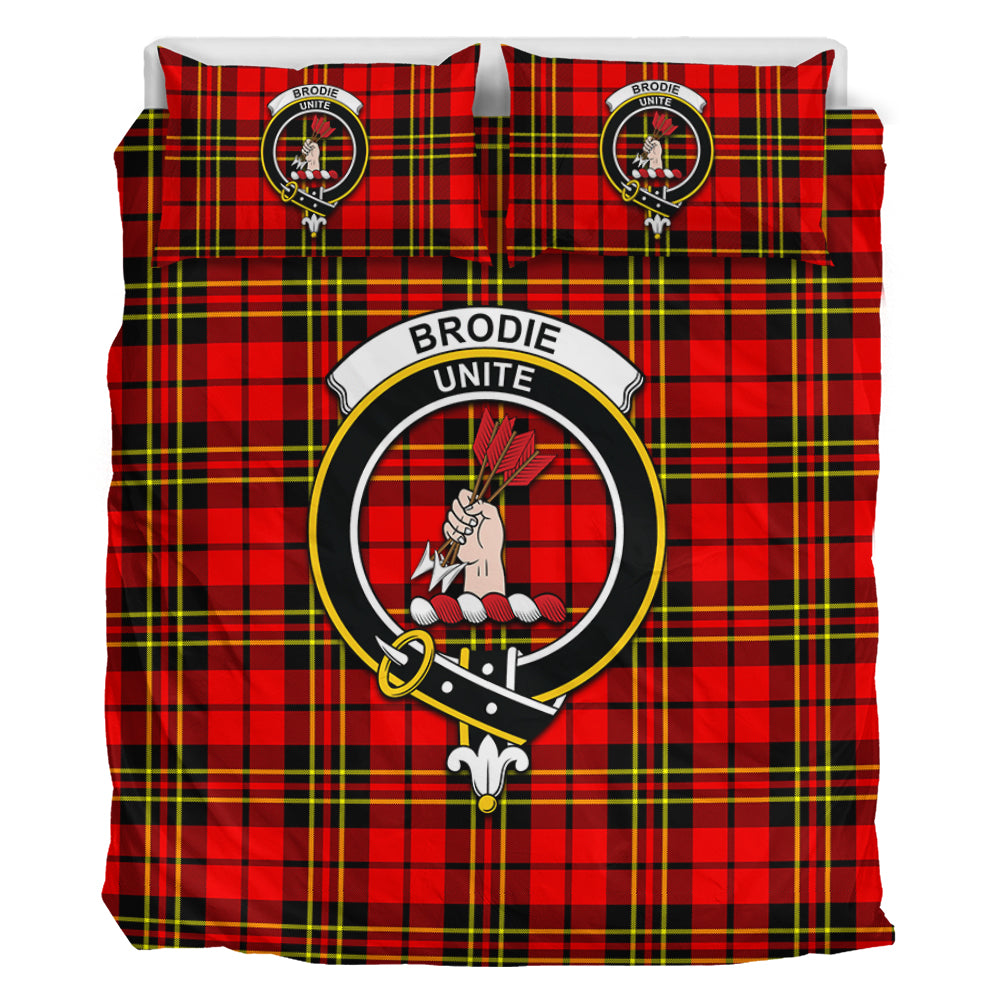 Brodie Modern Tartan Bedding Set with Family Crest - Tartan Vibes Clothing