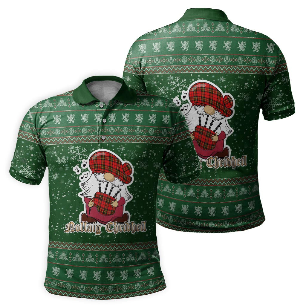 Brodie Modern Clan Christmas Family Polo Shirt with Funny Gnome Playin