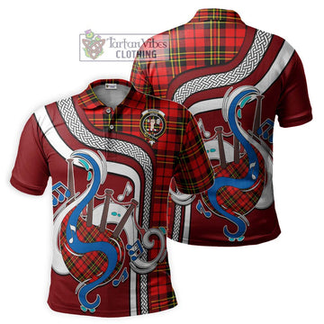 Brodie Modern Tartan Polo Shirt with Epic Bagpipe Style