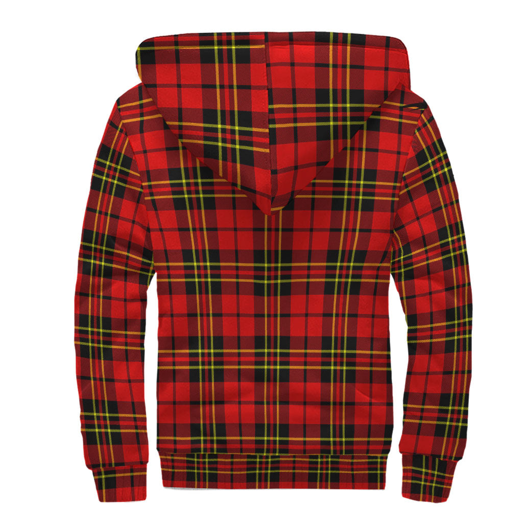 Brodie Modern Tartan Sherpa Hoodie with Family Crest - Tartanvibesclothing