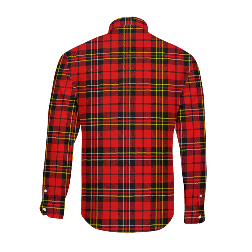 Brodie Modern Tartan Long Sleeve Button Up Shirt with Family Crest - Tartanvibesclothing