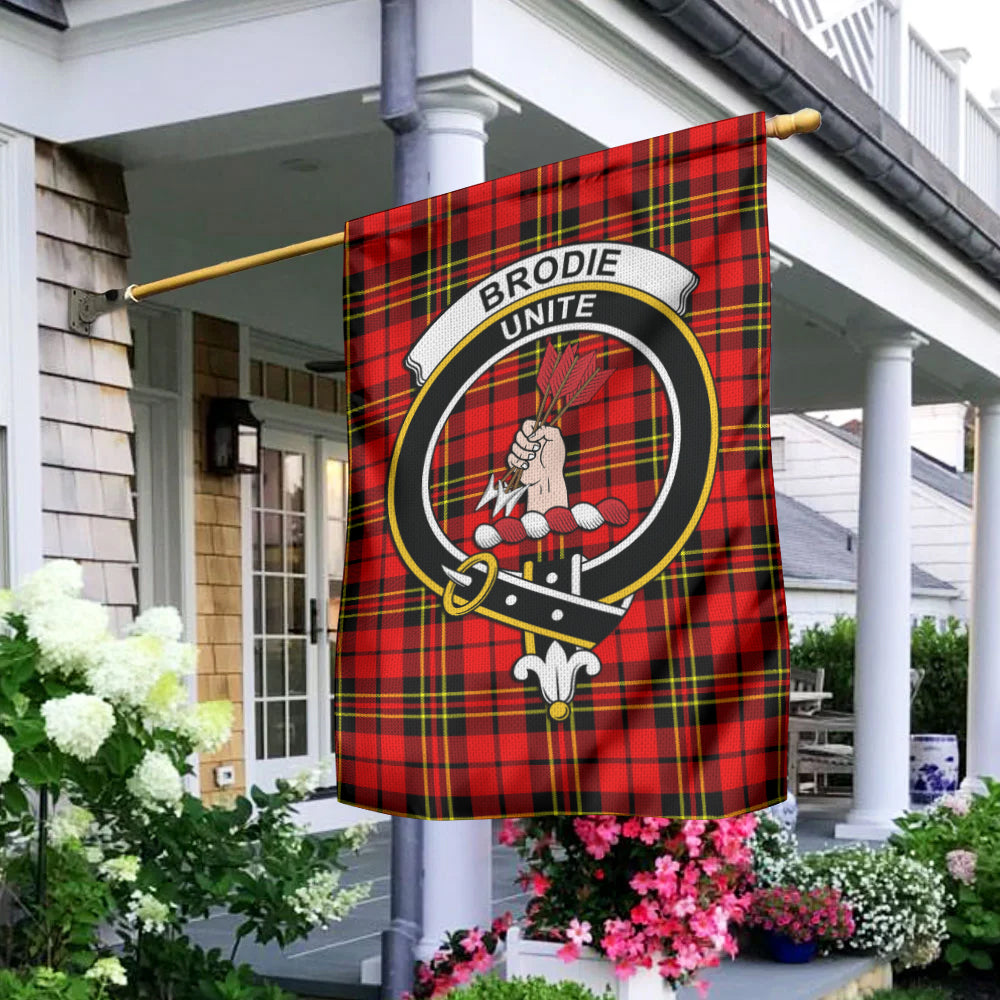 Brodie Modern Tartan Flag with Family Crest - Tartan Vibes Clothing