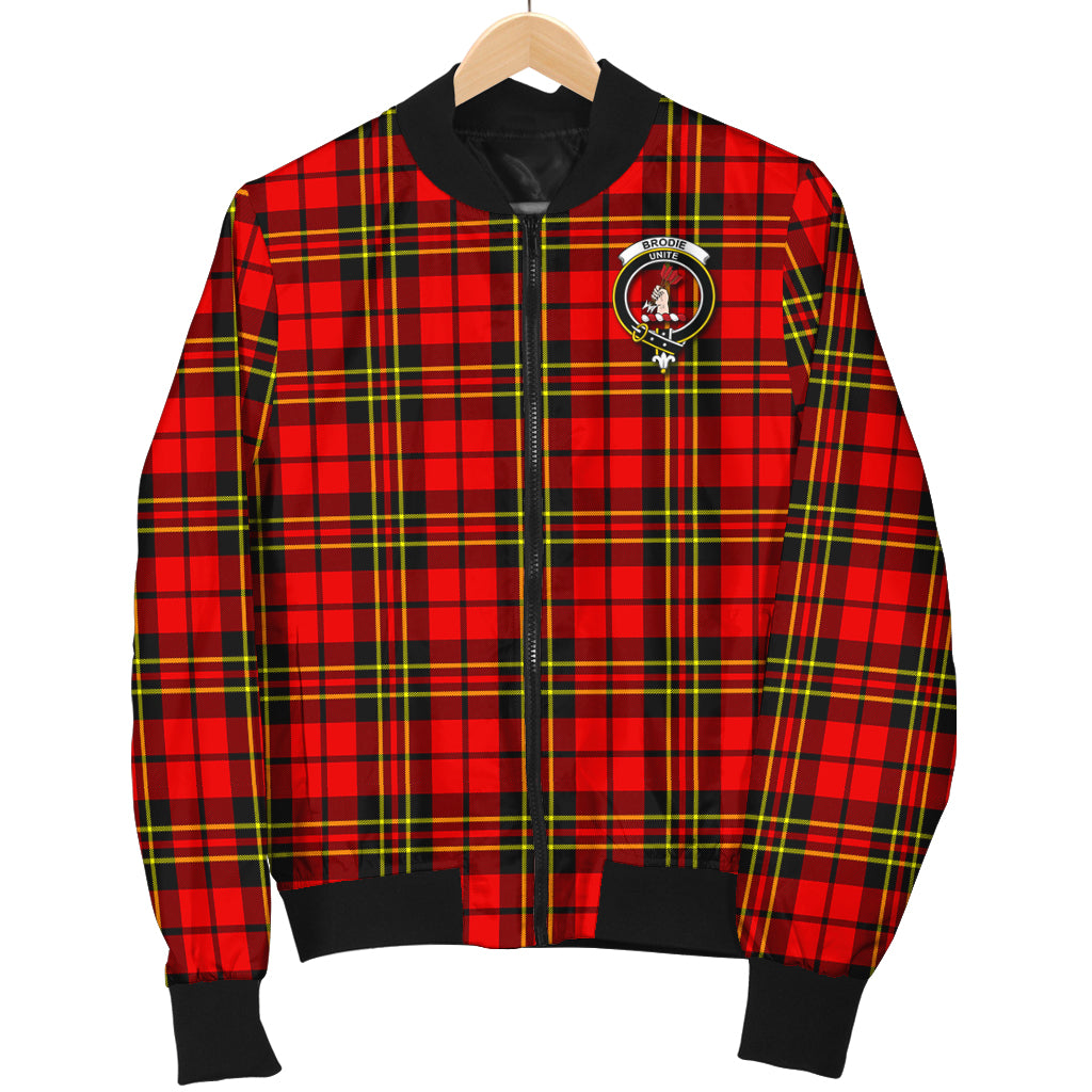 Brodie Modern Tartan Bomber Jacket with Family Crest - Tartanvibesclothing